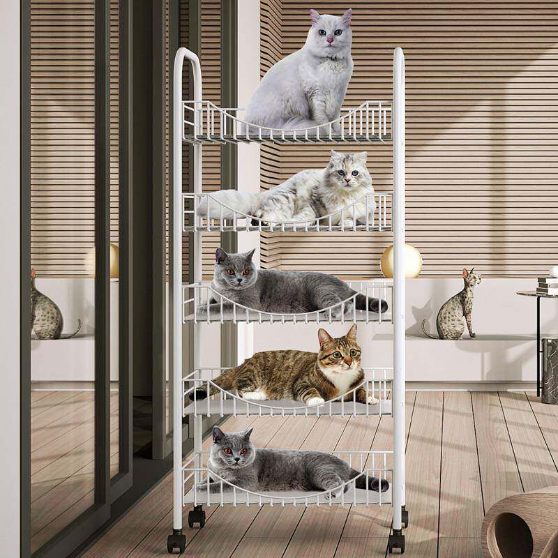猫窝TTY猫床猫咪用床阳台收物纳架子上下铺四季通宠窝小推车置物