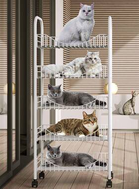 猫窝TTY猫床猫咪用床阳台收物纳架子上下铺四季通宠窝小推车置物