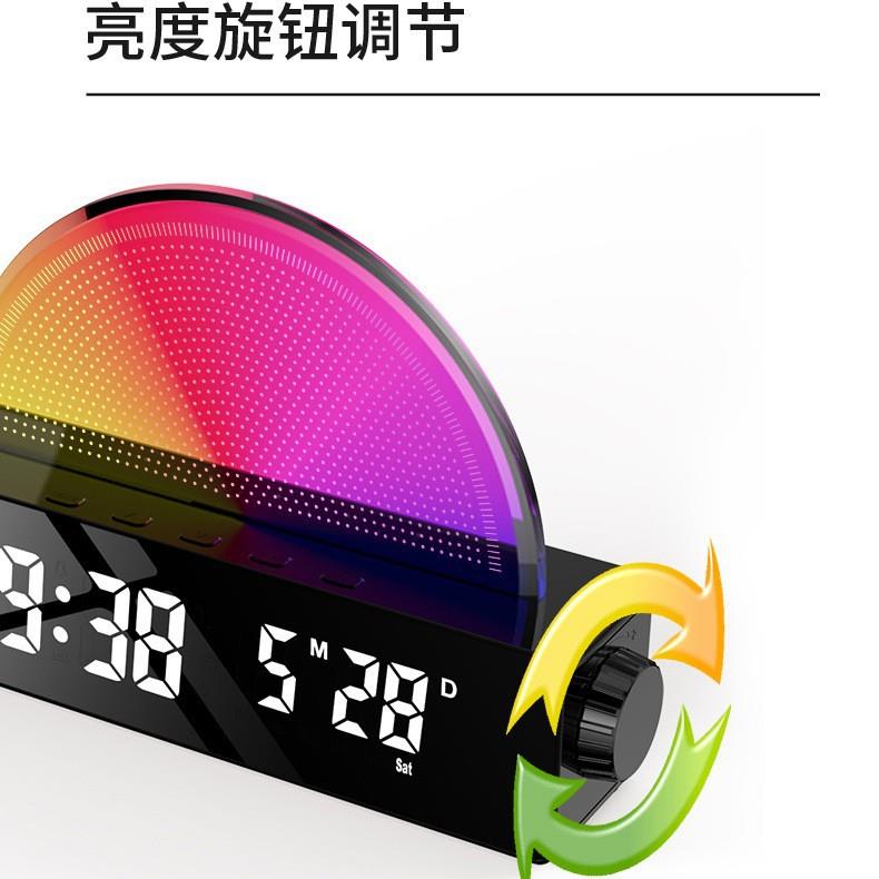 丽家销日出唤醒286A灯氛围灯睡厂眠灯LED闹钟欧美热销七热彩绚灯