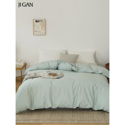 长棉四件套色被CPW全棉纯纯棉简约床笠单双人绒家用被罩床套单枕