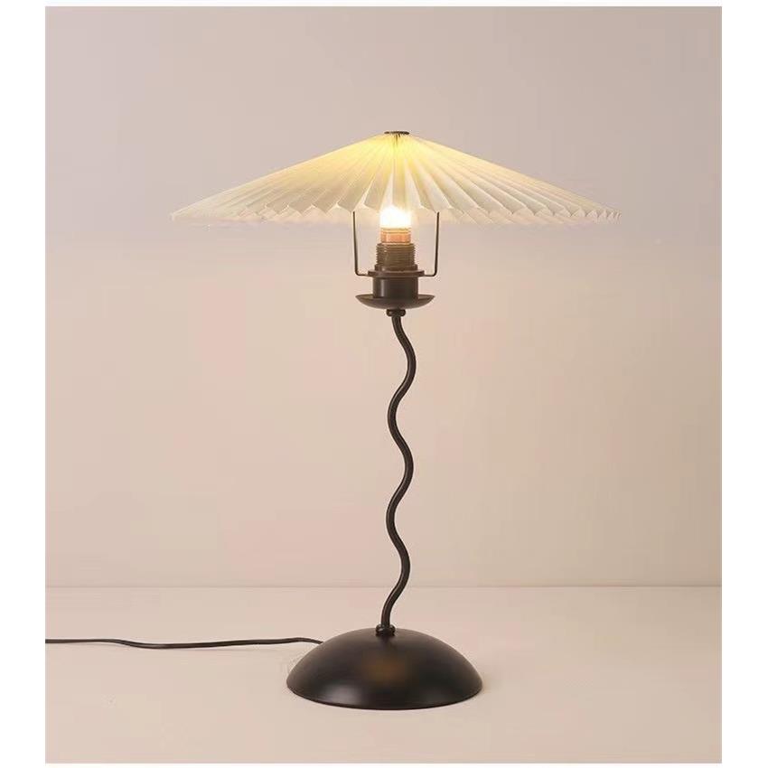 简约美百褶落地日式灯浪伞形波式客厅卧室灯网红沙发旁床头边NG台