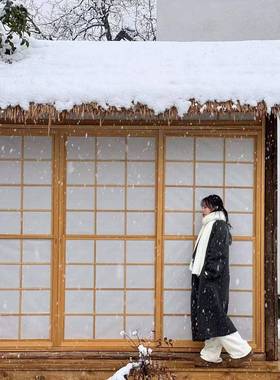 式格门推拉门榻榻米日门和门室吊子轨门实66343木原木门日料店门