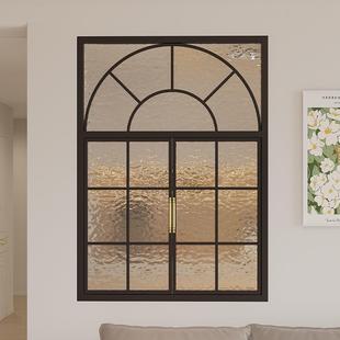 现货法式复古窗户隔断铁艺玻内璃老式老钢窗拱形CH0998窗洋房室门