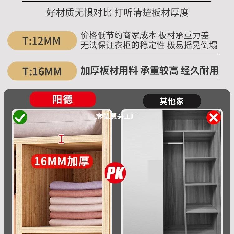 衣门柜家用卧室小屋户型组装柜子推拉现代简约CNT出房用简易挂衣
