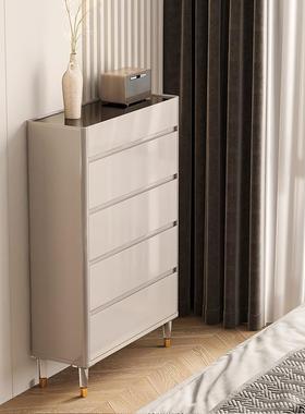 超窄薄五斗柜卧室收卧纳柜简约现代床物尾八斗SIV柜主电视柜置抽