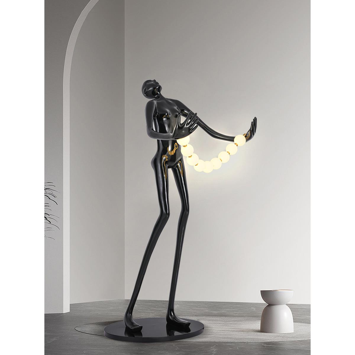 艺后现代轻人形雕塑术地装饰落灯家居客厅奢创意玻璃钢VQH落地大