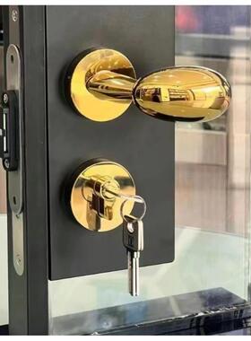 法式复古老铁门美室门锁室内通用型音式磁吸静奶油风实木卧OKQ门