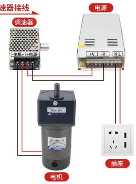 D直M微型流光轴电12V24VDM07DM090V18机0V单相齿轮减速机马达现货