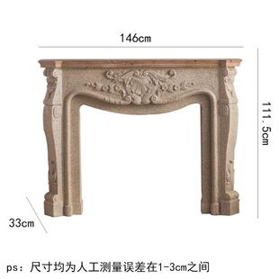 美式乡入村实木壁炉架玄户353仿大饰理石关台婚庆装网红摄影道具