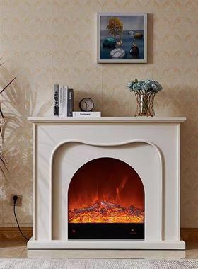 1式.m法壁炉奶油风装饰柜用家民宿客厅复AKN古仿真火2焰氛围灯电