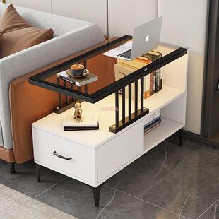 网迷沙你边小桌靠墙简约轻奢落地59113红茶几侧边边柜新款发茶几