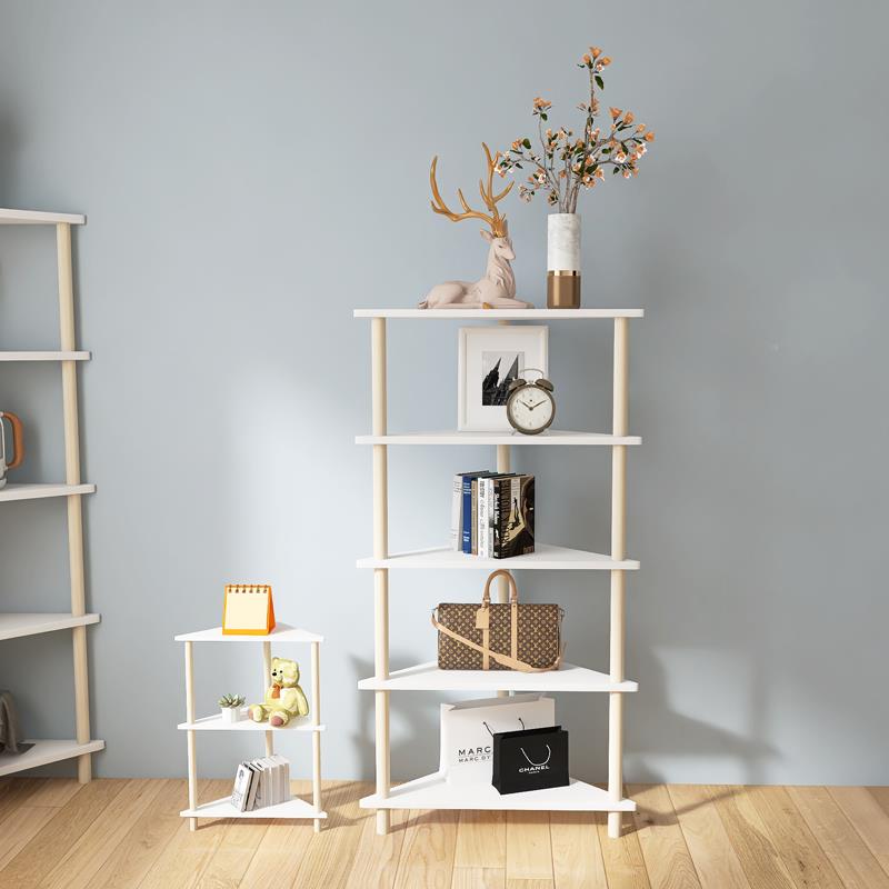 6纳R厅三角置物架卧室墙角转角客落地收架WQC厨拐角角柜书架直角