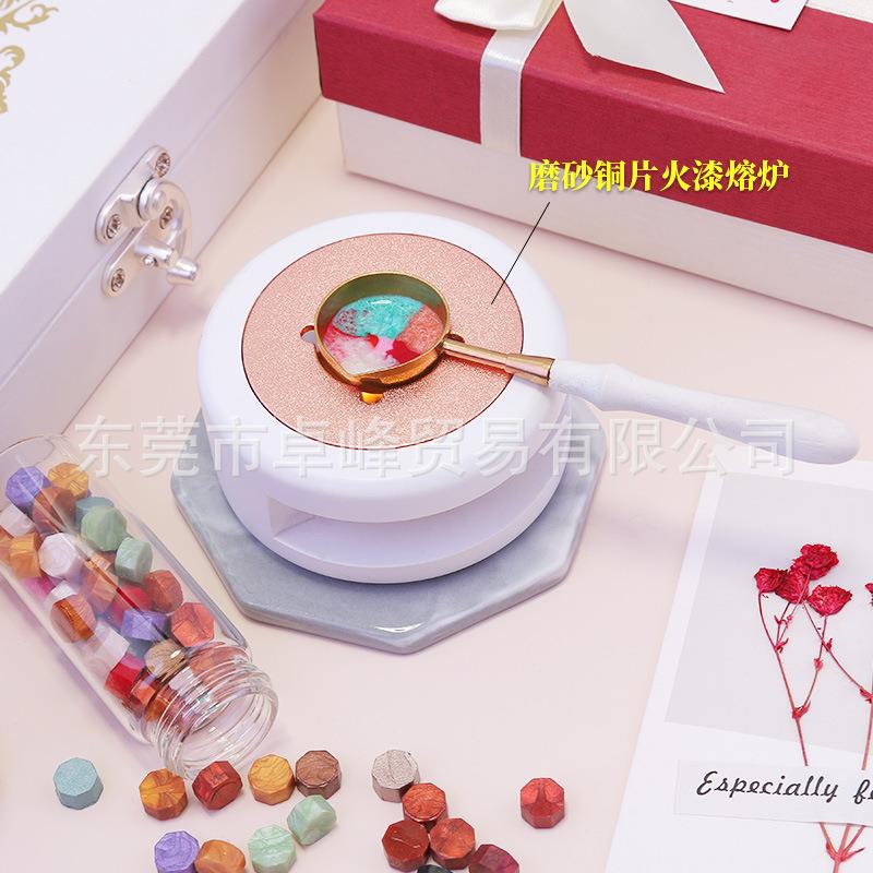 小清晰精美烫金白盒套装复古火漆印章现货多图任选火漆封蜡粒章