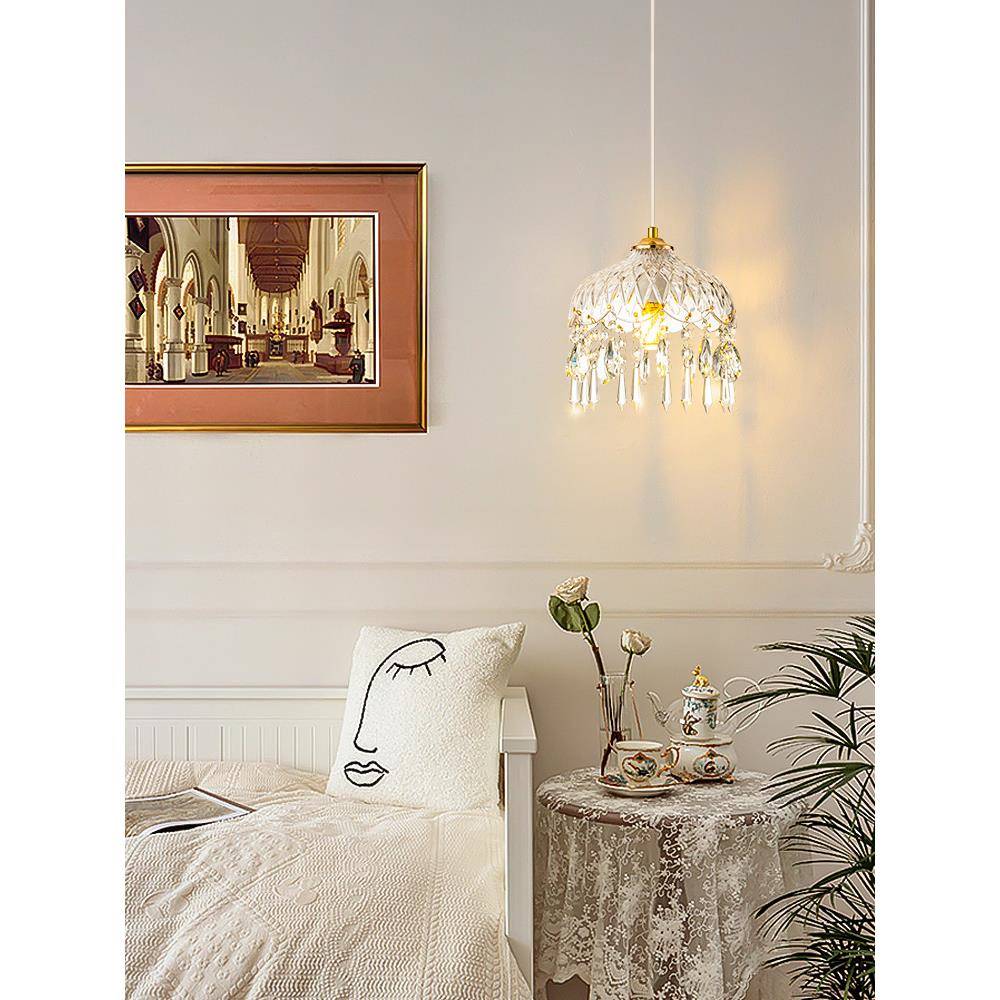 I法式复古轻奢线长床头吊灯卧户室柜灯2走廊过道入玄关小单XOG个