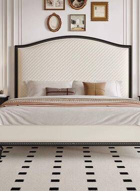 法式复qx-024#古实床双人床1.581.米床卧室现代简软包婚床美约式