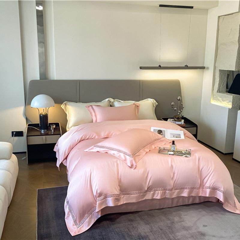 100s兰精天丝镂空套夏季莱赛尔主纤XNS维高端件四公床上用品套件