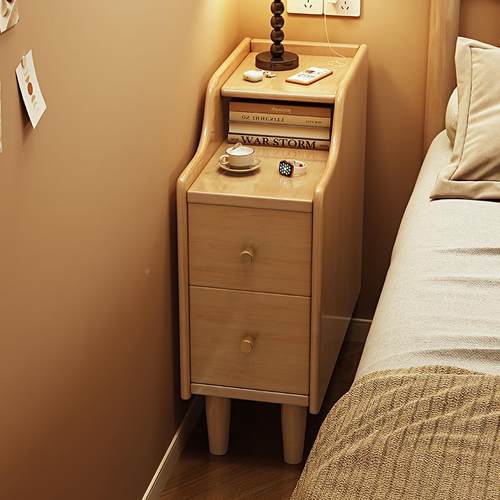 4I全实BRV木窄床厅头柜20/2c小型床边柜卧室极窄5储物柜客夹m缝边