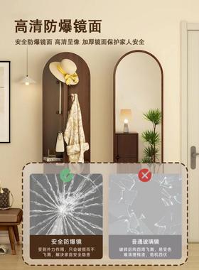 旋转穿衣镜全身落地镜家卧室镜挂衣架RQL子一用体试衣镜立帽式可