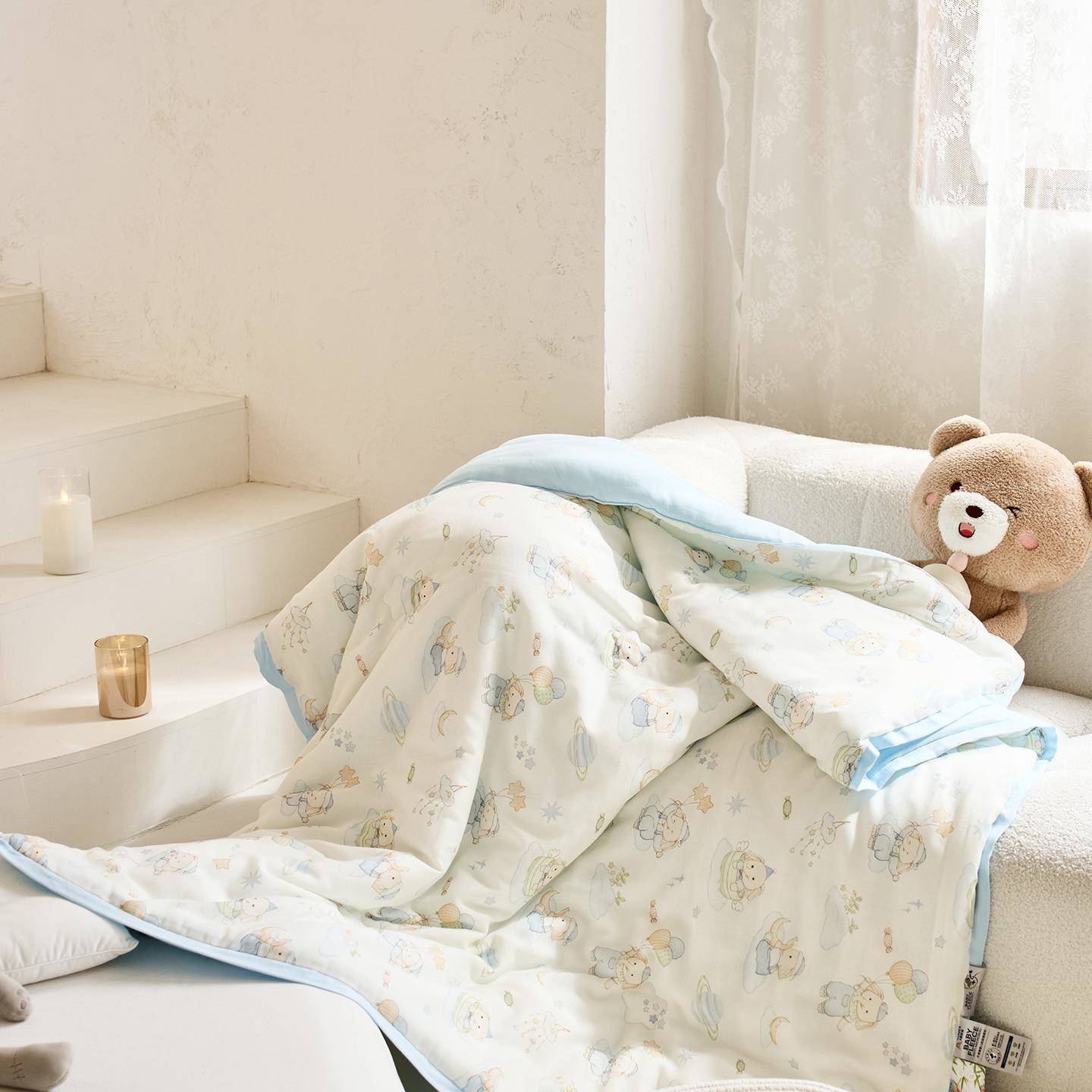 儿童婴儿宝宝竹纤维卡通春秋被秋冬加厚冬被芯幼儿园可爱印花被子