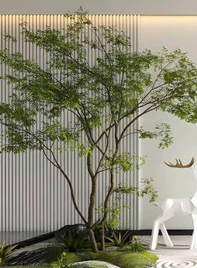 仿真树南天竹型山水造景装饰大鸡爪槭室内外观绿植景枯NSJ假树植