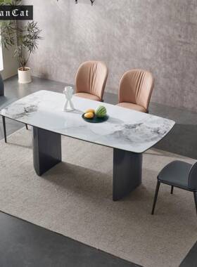 意式用餐椅包简约餐厅椅靠背质软书桌椅灰色轻奢椅子KZ-23家岩板