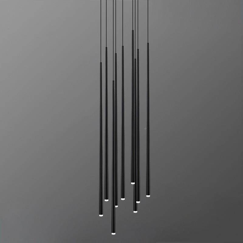 极简旋楼线梯吊灯长吊灯别墅跃层式840转餐厅复圆管创意长条吧台,家装灯饰光源,智能吊灯,淘宝优惠券,粉丝福利购,淘宝优惠卷