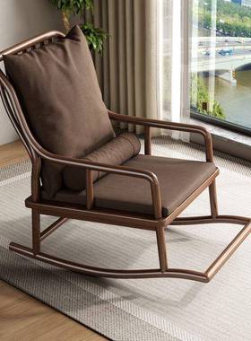 实木中摇摇金躺椅阳台午睡懒人MBW沙发乌逍遥人民宿客厅家用式单