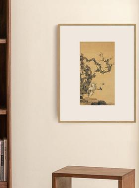 日式装饰客画中古卧新中风式书房室厅餐VQB厅花鸟国风民宿茶室挂