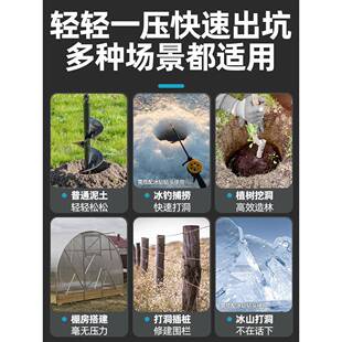 锂电大功率电动地钻HSO充挖园洞坑机种树打机果农电用种植钻孔打
