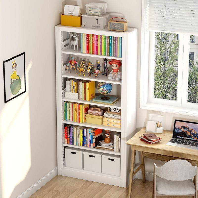 办公钢制书架落地置物架儿童书柜用狮绘CVD本架客厅简约家铁艺储