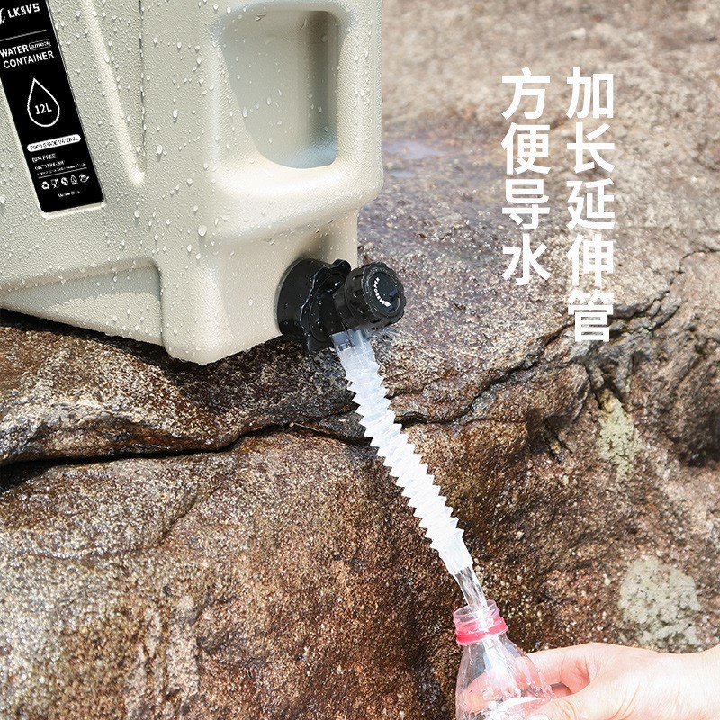 12升pe户外水桶露营家用饮水桶储水纯净水桶带龙头车载自驾游方桶