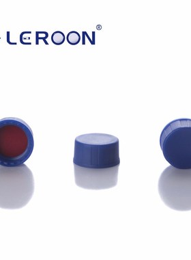 2ml进样瓶蓝色 黑色实心盖红色四氟硅胶垫 密封好 耐腐蚀 9mm蓝色