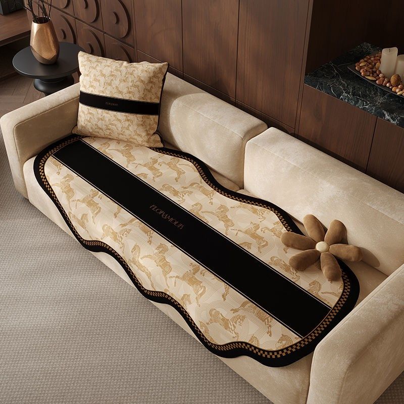 现代美式沙发垫轻奢高级感不规则盖垫2025新款四季通用防滑垫套罩,居家布艺,沙发套,淘宝优惠券,粉丝福利购,淘宝优惠卷