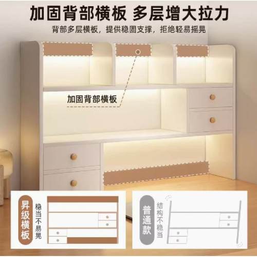 书架桌面置物家用zsj0012书桌带收抽纳宿舍简易多层办公架桌上书