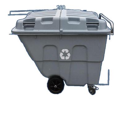 移车动直销大OAH塑料环卫运垃圾车手推型清号垃保洁塑胶物业户外