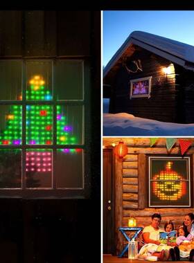 ED窗灯幻彩皮线灯帘圣诞婚庆摆摊小灯CLD-01APLP控制能字幕智RGB