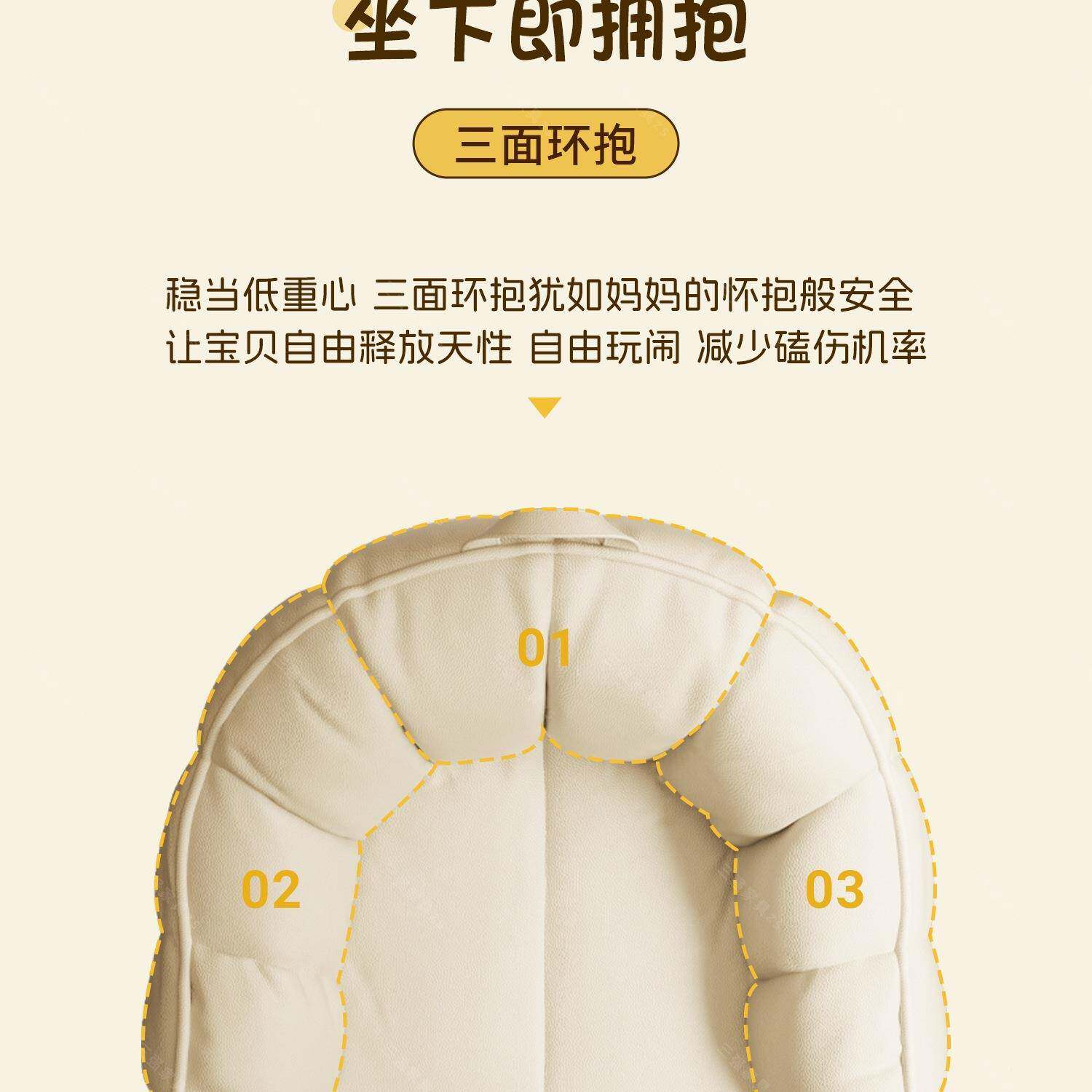 发童沙豆袋宝读宝阅245小沙发婴儿小月龄座椅可爱皮沙发靠背儿椅