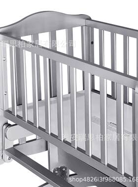 认婴儿床灰色床动摇自MJE厂家直销F小SC证