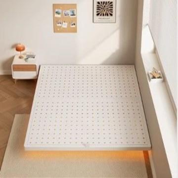 502年新款碳头素钢悬浮床主卧双BOL人出租屋用钢架洞2洞无床铁艺