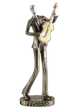 艺术演乐奏器人物摆件样板房PNW酒柜酒吧客厅古铜创意塑雕软装仿