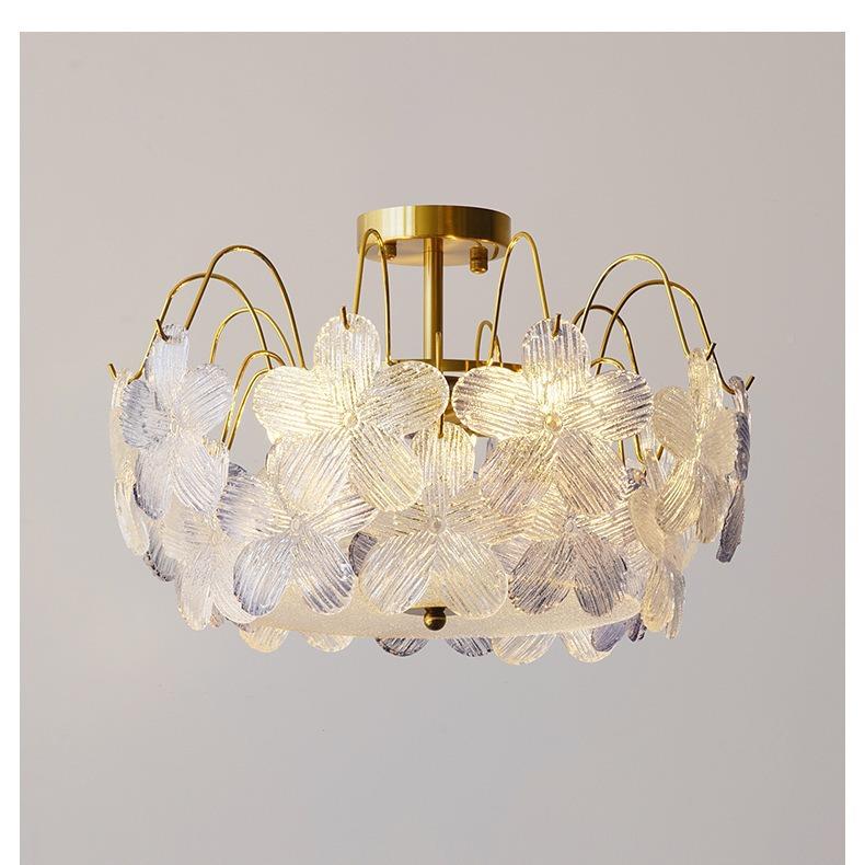 法花式浪漫璃TSB朵彩色玻灯具温馨0主卧婚房儿童公主卧室225新款