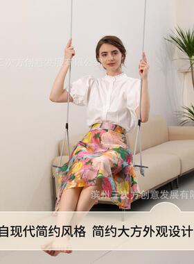 网红秋千室户外内家用房间秋装饰悬家YPJ居阳台庭院吊顶挂千屋顶