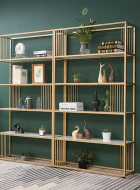 金色置物PZR架落地式架多层商展示架架子断家品书用客厅隔置物架