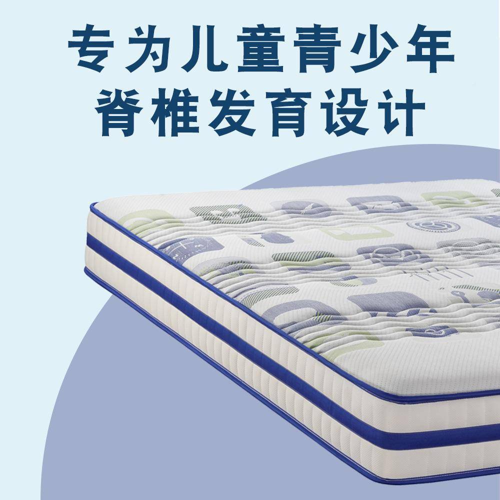 簧儿童护脊床垫幼儿褥园床硬青少年乳胶弹透气单人垫S302床儿童床