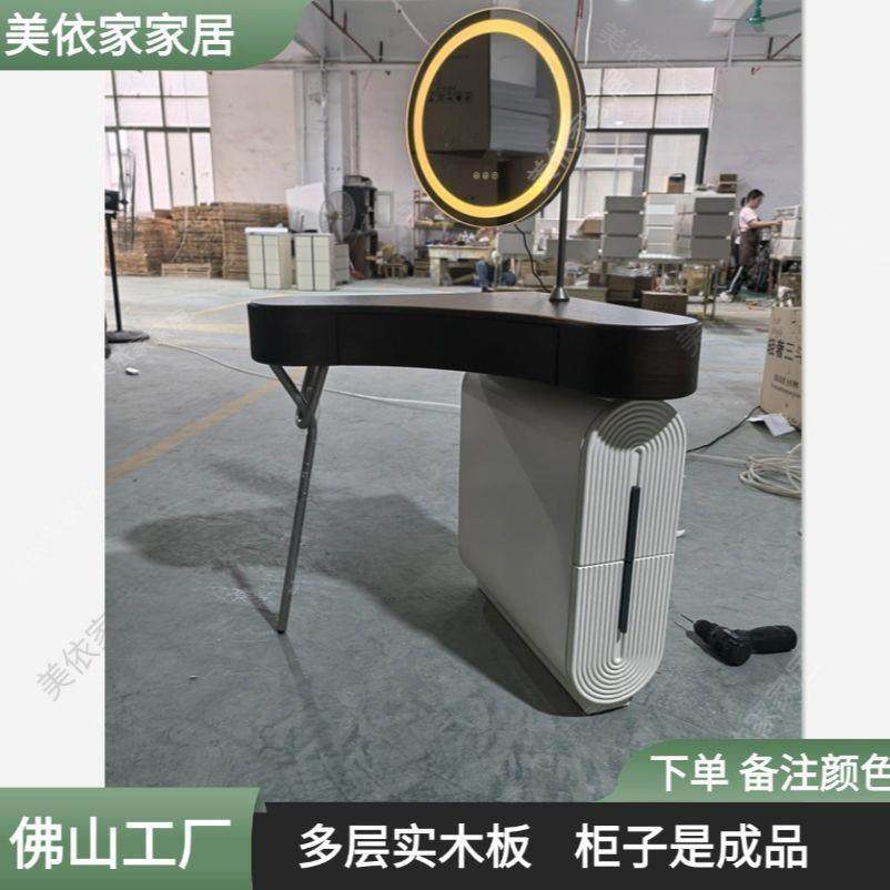 中古风异形角梳妆台卧角室角转小户型三角拐化100妆桌2025落新款