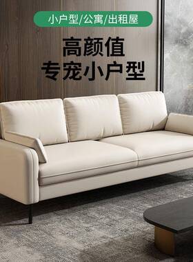 意式HEO轻奢科技艺沙约发爪布客厅小户型双人位三人位现代简猫皮
