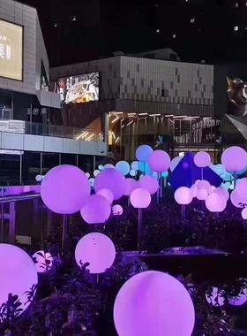 FOO吹泡泡球灯动触摸感应圆球气灯户外地插呼互打吸之光网红卡LED