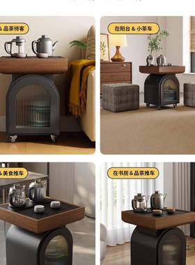 MKI移动台茶台家用小茶烧车沙发边几阳台闲休茶家用小茶桌水壶一