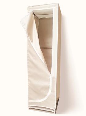 衣宿简易衣柜布艺单QTL人组装舍出租房家用加固结钢架实耐柜用小