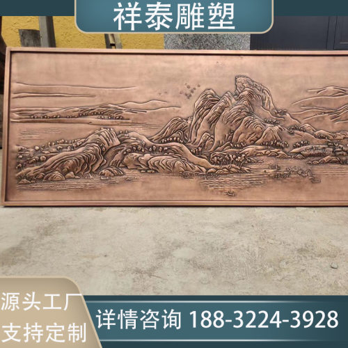 锻铜浮雕景观文化墙装饰铜画铝板仿古铜雕文化长廊古建筑庭院壁画